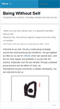Mobile Screenshot of beingwithoutself.org